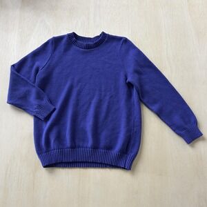 Vintage Curry Knits Sweater Mens Large Blue Crewneck Acrylic Knit Pullover Top